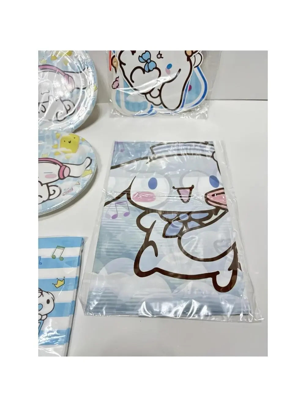 Cinnamoroll Party Supplies Tableware Set Plates Napkins Tablecloth Sanrio Cute